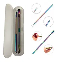 Comprar Kit X2 Repujador Acero Tornasolado Uñas Esculpidas Cutículas