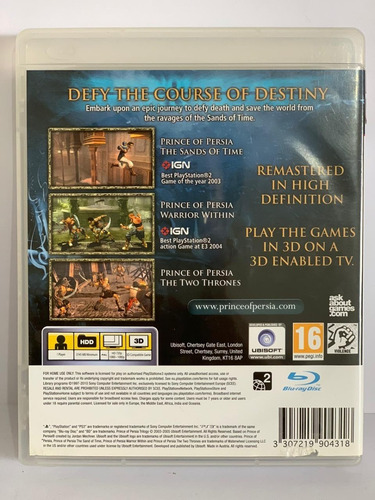 Jogo Seminovo Prince Of Persia: Classic Trilogy Hd Ps3 !!!