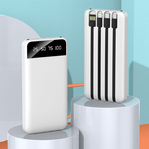 Batería Portátil Carga Rápida 20000mah Blanco Blanco