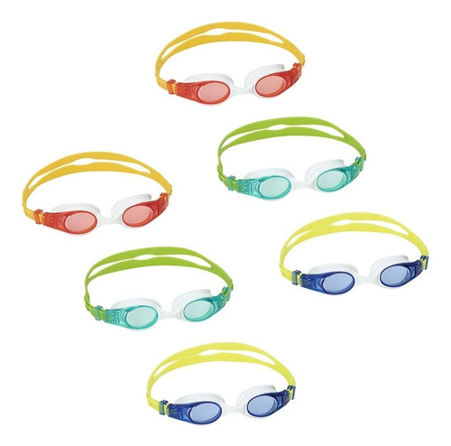 Goggles Para Niño Natación Ajustables 3 Años Mayoreo 6pz Color Azul