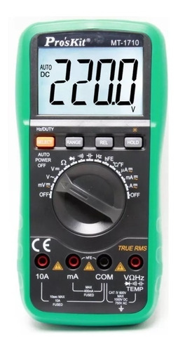 Imagen 4 de 8 de Tester Multimetro Digital Profesional Proskit Rms Mt-1710