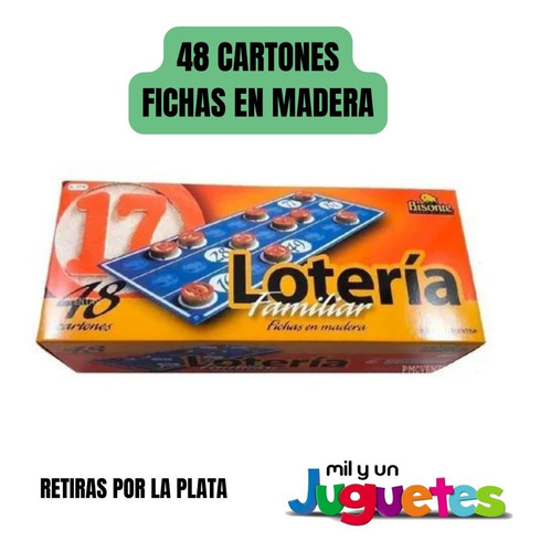 Loteria Familiar Bolillas De Madera Bisonte En La Plata