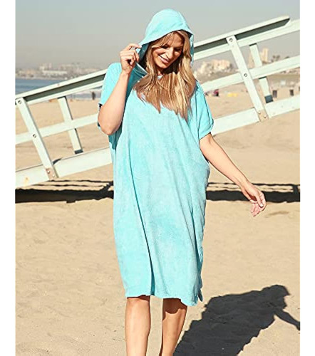 Toalla De Playa Para Cambiar De Surf Con Capucha, Poncho De