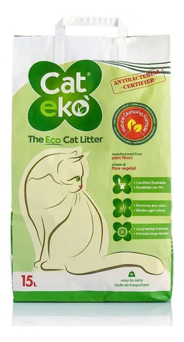 Arena Ecologica Vegetal Aglomerante Para Gatos 3kg