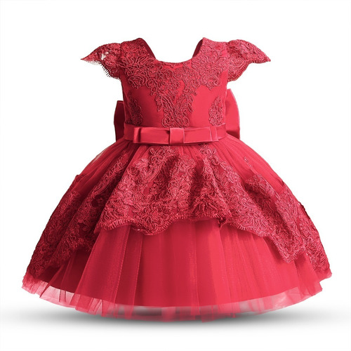 Vestido De Encaje Para Bautizo Para Bebé Niña, Tutú, Fiesta