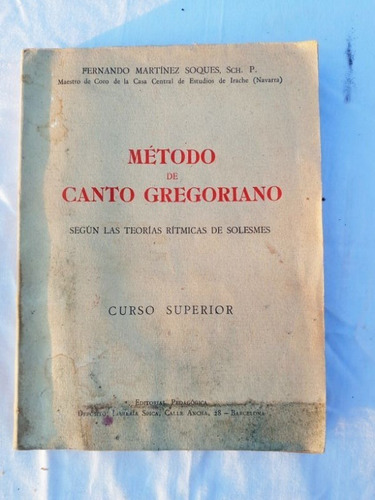 Martinez Soques- Metodo De Canto Gregoriano