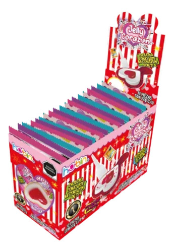 Jelly Corazon Gomita Sabor Fresa Hubin 12 Pzas