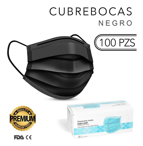 Imagen 1 de 10 de Cubrebocas Tricapa Tapabocas Termosellado Plisado Mascarilla