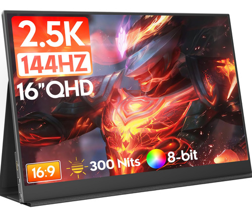 Zscmalls Monitor Portátil 16 Pulgadas 2.5k 144hz Mmg