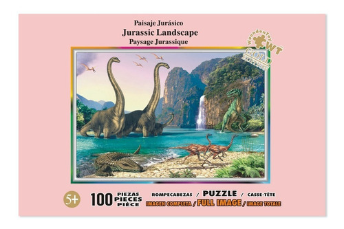 Imagen 4 de 6 de Rompecabezas 100 Piezas Diseño Paisaje Jurásico