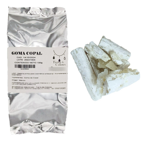 Copal Blanco Puro Y Natural 100g Resina O Goma Incienso