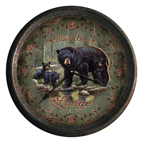 Rivers Edge Products Round Wall Clock, 26 Inch Diameter Tin