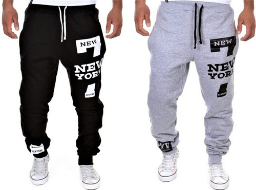 Kit 2 Calças Moletom Jogger New York Plus Size G1 G2 G3