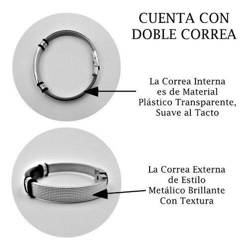 Imagen 4 de 7 de Pulsera Alerta Médica Grabado Láser Personalizado 1166