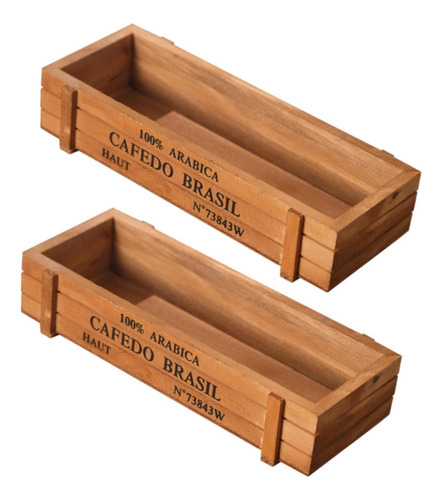 Macetero Rectangular De Madera Para Decoración Del Hogar,