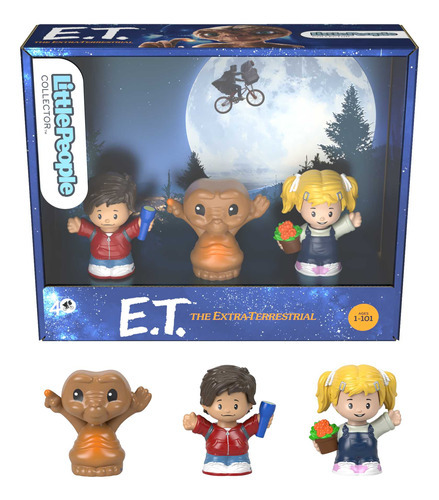 Fisher-Price Little People Collector Figura de Juguete Set de 3 de E.T El Extraterrestre para bebés en etapa de desarrollo