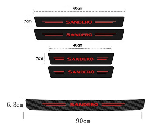 Pegatinas De Protección Para Pisa Puerta De Autos, 5 Piezas 