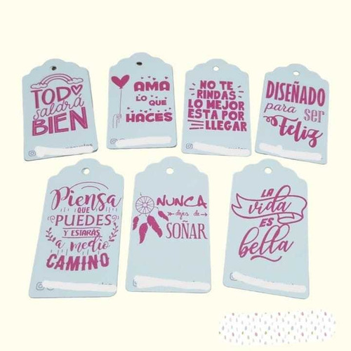Imagen 2 de 8 de Tags Etiquetas Personalizadas Emprendedores Con Frases X 20