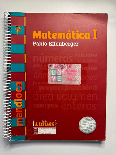 Matemática I - Serie Llaves - Pablo Effenberger. Mandioca