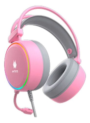 Audífono Gamer Antryx Kirby On-ear Con Microf. Usb 7.1 Rosa