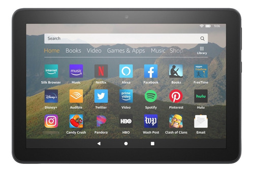 Imagen 1 de 8 de Tablet Amazon Fire Hd 8 Negro 2gb 720p 32gb Gen 10 2020 Full
