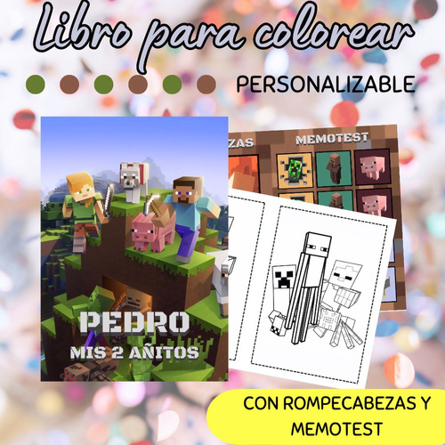 Libro Imprimible Para Colorear Minecraft