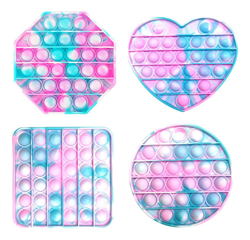 4pc Pop-it Fidget Juguete Empuje Pop Burbuja Autismo Antiest
