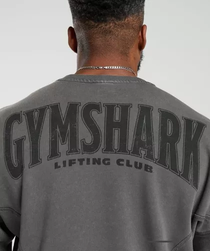 Gymshark Heritage Washed Crew - Onyx Grey