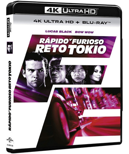 Rapido Y Furioso Reto Tokio Pelicula 4k Uhd + Blu-ray