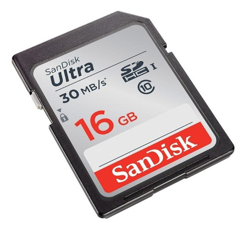 Memoria Sandisk Sd 16 Gb Clase 10 Ultra 30mbs Super Rapida