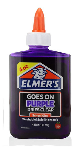 Pegamento Escolar Liquido Morado Que Desaparece Elmer 4 Onza