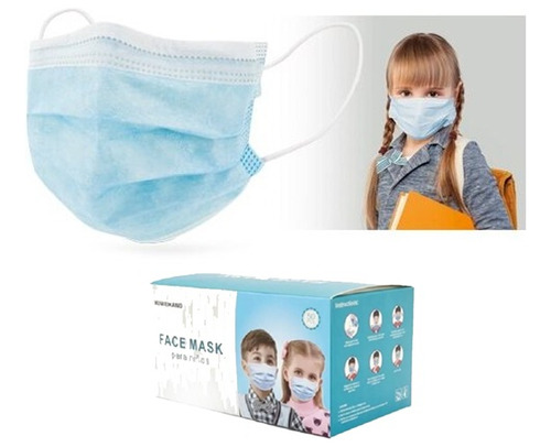 Mascarilla Desechable Niño Niña 50 Unidades