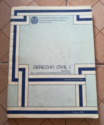 Libro Derecho Civil I: Personas, 1996, Ucv