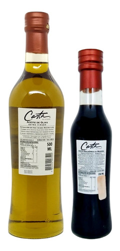 Imagen 2 de 3 de Pack Aceite De Oliva Extra Virgen, Aceto Balsámico - Casta