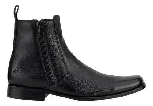 Botin Vestir Ajuste Con Cierre Schatz 6130 Negro Para Hombre