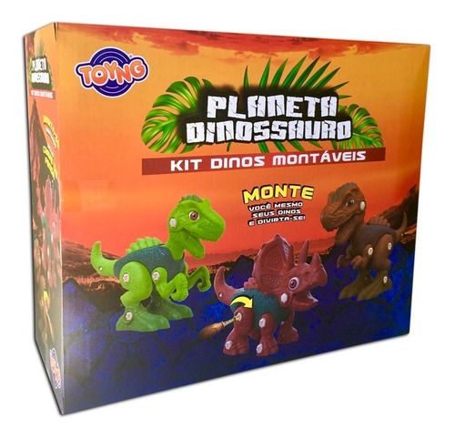 Brinquedo Dino De Montar Verde Planeta Dinossauro Toyng