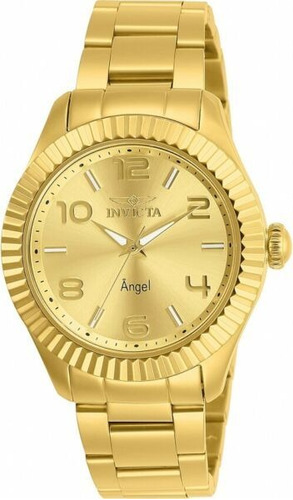 Reloj Mujer Invicta Angel Oro Case Oro Dial Analog 27460