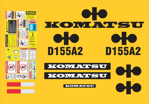 Kit De Calcomanías Para Komatsu D155a2 Standard