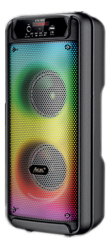 Parlante Portable Mini Columna Bluetooth Tws Luces Led Color Color Negro