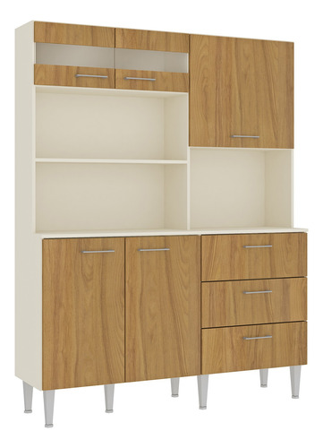 Mueble Kit De Cocina Meri 140 5 Puertas 3 Cajones Vekka