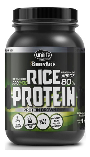 Rice Protein Proteína De Arroz Whey Vegan Amino Unilife 1 Kg