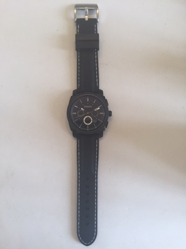 Correa Fossil Sirve Para Reloj Serie Fs 24mm Silicon Negro