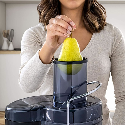 Extractor De Jugos Oster Fpstje320s Boca Ancha 1.25 Lts Color Plateado