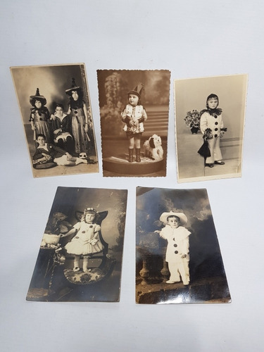 Imagen 3 de 10 de Carnaval Disfraces Antiguas Foto Postes Lote X 25 Mag 57934