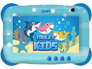 GHIA Tablet Kids GK133T2. Pantalla de 7 Pulgadas, RAM 2GB, Memoria 32GB, Doble cámara, Wi-Fi, Bluetooth. Batería 2500 mAh, Android 13 Go
