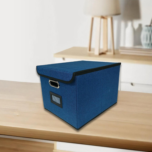 My Contenedor De Almacenamiento Plegable Con Tapas, Azul