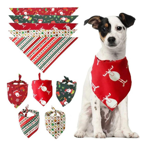 Perro Pañuelo Triángulo Bufanda Mascota 5pcs Disfraz Navidad