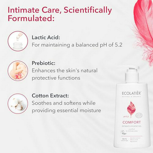 Gel Íntimo Ecolatier - Vegano, 98.5% Natural - Cuidado Diari
