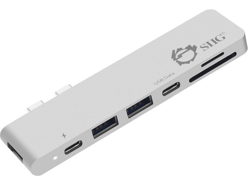 Siig Dual Usb Type-c Hub With Hdmi, Card Reader, And Power D