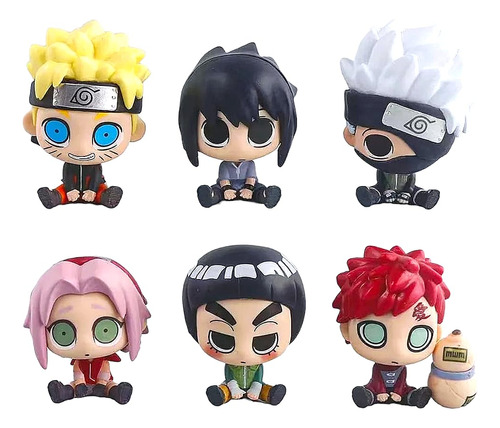 Set De 6 Figuras De Naruto Gara  Sakura Itachi Sasuke 